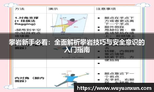 攀岩新手必看：全面解析攀岩技巧与安全意识的入门指南